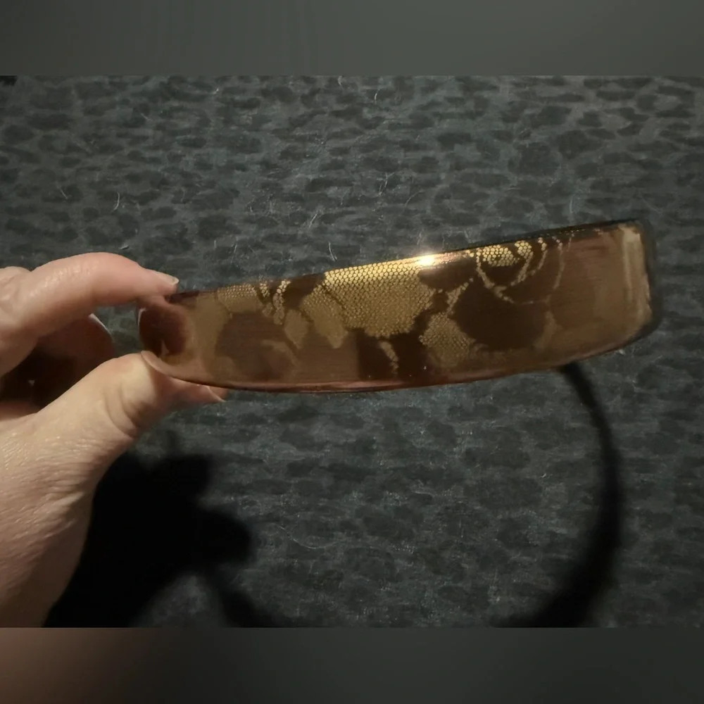 Gold Floral Imprinted Headband